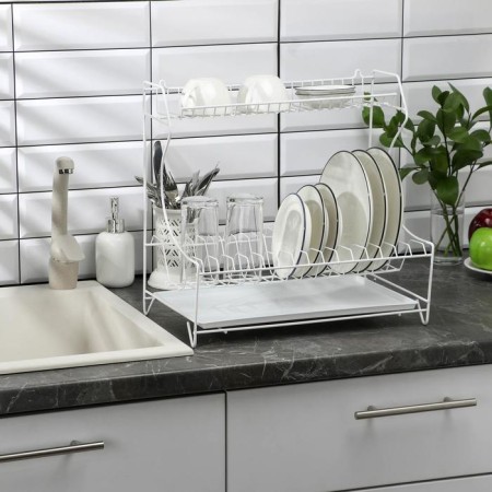 Dishes for dishes with a pallet 2-tier, table-mounted, 39.5 × 25 × 38 cm, white color-2
