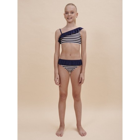 Bathing suit for girls, height 116-122 cm, dark blue color-5