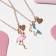 Kuulons Demetrons “Chosenka” Flamingo and Unicorn, 2 chains, colored in gold