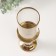 Ceramics candlestick, glass for 1 candle "Master" d = 8 cm gold 9.5x9.5x32 cm