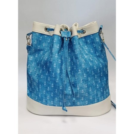 Women's bag Fiona Blue - beige anchor-3
