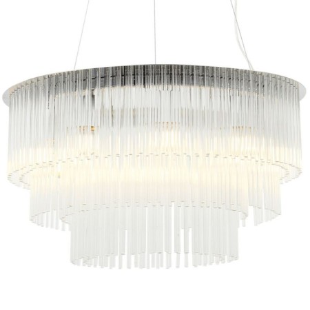 Suspended chandelier Imposio 9XE14 40W, size 60x60x45-150 cm, chromium color-1