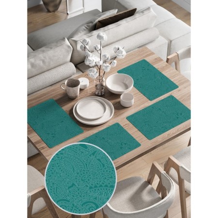 A set of napkins for setting the table "Blurry pattern", rectangular, rounded edges, size 30x46 cm, 4 pcs-1