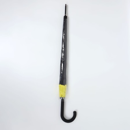 Umbrella - a semiautomatic “Kant” cane, Eponge, 8 spokes, r = 51 cm, black/yellow color-3