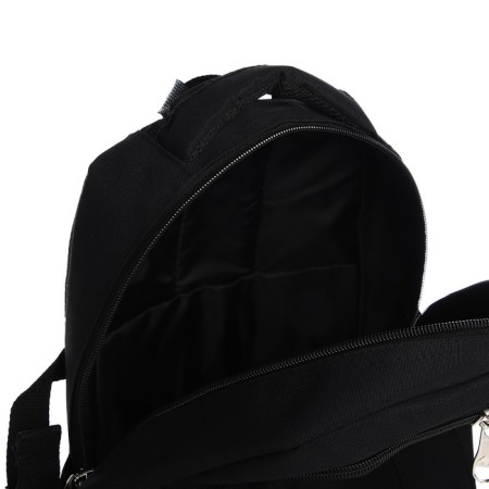 Youth backpack from textiles, rise, 2 lightning departments, 3 pockets, black color-3