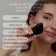 Mowed sponge for makeup “drop”, 6 × 4 cm, increases when getting wet, in case, black color is black