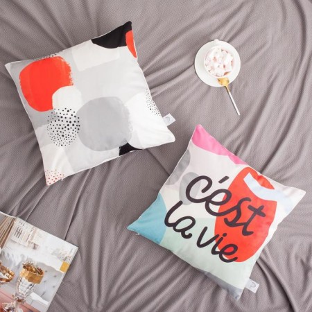 Decorative pillowcase "Ethel" MoonLight 40x40 cm, 100% p/e, velor-1