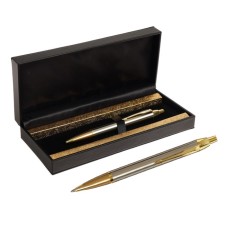 Handle Gift Ballic in the leatherette case, automatic, gold, silver case, silver