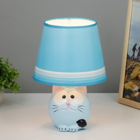 Table lamp "Kotosharik" E14 15W blue 18x18x28 cm Risalux-1