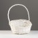 Wicker basket, 26x21x8x13x32 cm, white, willow