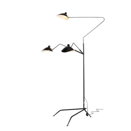 The floor lamp ST LUCE. SL305.405.03. SPRUZZO. 3x60 watts, E27, 155x155x205 cm, black color