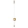 Bra Indigo, 14008/1w Brass. 1x10WW, LED, 1000LM, 4000K, 80x80x920 mm, white matte color
