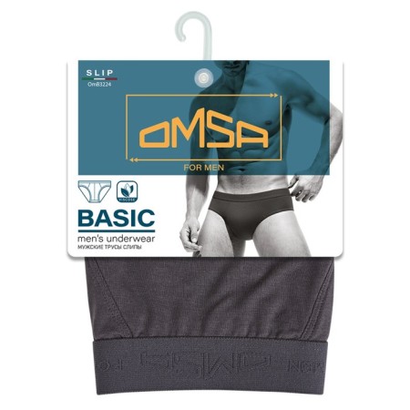 Panties Slips men's Omsa 3224, size 46, color Grigio Scuro-2