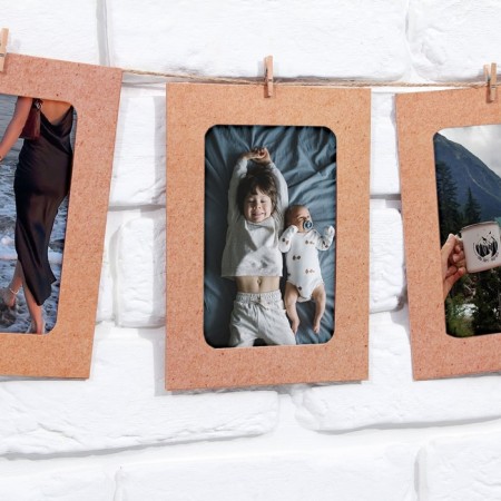 Girland for photos with clothespins "Kraft", 6 pcs.-4