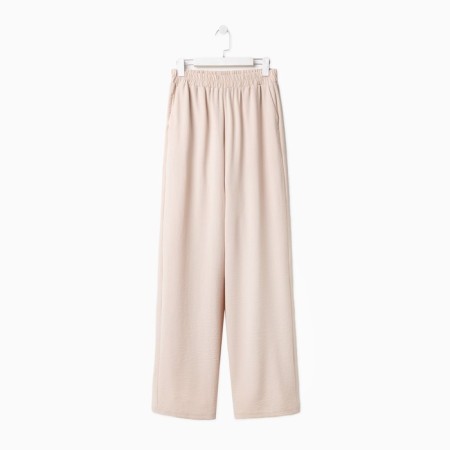 Women's costume (tunic, trousers) minku: casual collection beige color, size 54-7