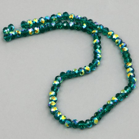 Glass beads, set 72 pcs., Size 1 pc. -8 mm, dark green color-1