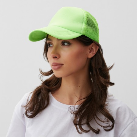 Baseball cap with minaku grid, green color, size 56-58