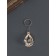Keychain metal "drop" rhinestones gold 10x3x3 cm
