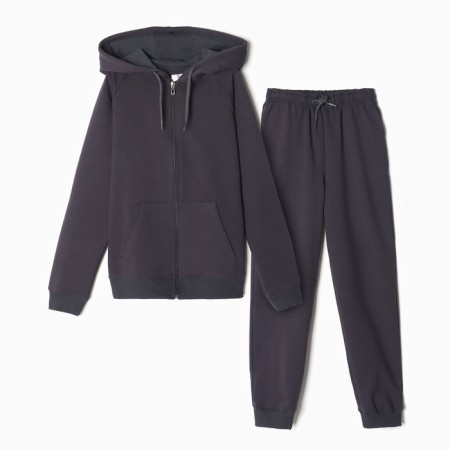 Set for a boy (jumper, trousers), graphite color, height 158 ​​cm