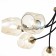Ceiling EVOLUCE lamp. Sle205302-06. Besano. 6x40 watts, E14, 70x70x32 cm, bronze color, black