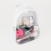 Cosmetic bag with a lightning, with a pen, white color