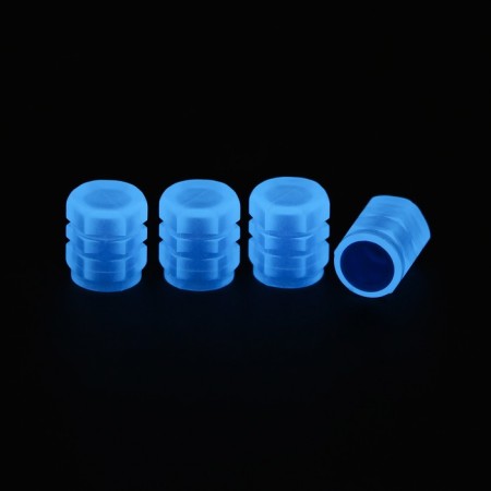 Torso valve cap, luminous, set 4 pcs, blue-1
