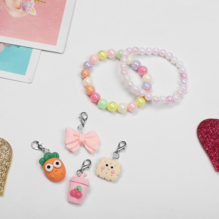 Set "Chosulka" 6 items: 2 bracelets, 4 interchangeable pendants, delicious ones, color mix-2
