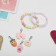 Set "Chosulka" 6 items: 2 bracelets, 4 interchangeable pendants, delicious ones, color mix