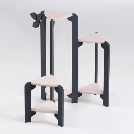 Standing Column for Flower Flower Flora 49x54x40 cm, gray-pink