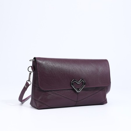 Magneta bag, long belt, purple color-3