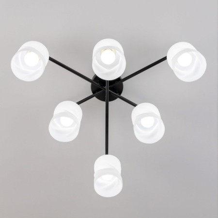Citilux ceiling chandelier "NILS" CL132165, 6x60W, E27, Black Color Black-15