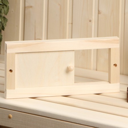 Ventilation cover from linden, 30x17cm, with a valve, "Dobroparov"-4