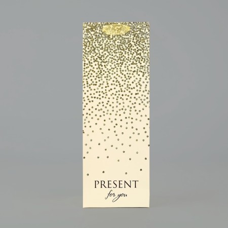 Package for the bottle "Gift", glitter, 13 x 36 x 10 cm-1