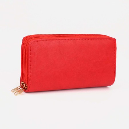 Women's wallet on lightning, red color