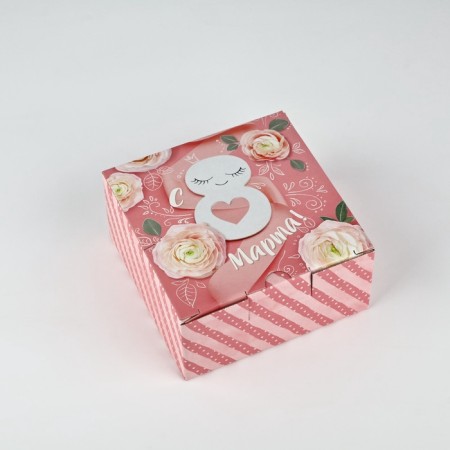 Box - Penal, Gift packaging, “From March 8!”, 15 x 15 x 7 cm-1