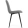 Stool on a metal frame Dani metal/velor, black/gray 43x48x85 cm