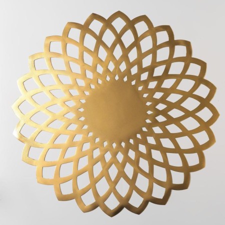 Dining room "Flower", 60 × 60 cm, gold color-1