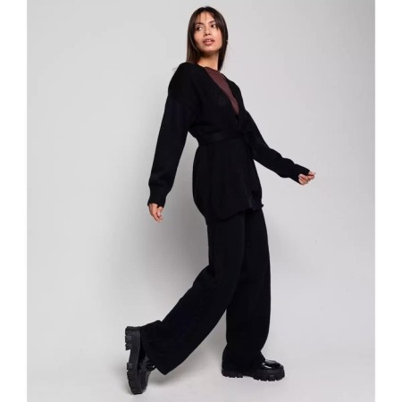Women's costume (cardigan/trousers), black color, size 42-46 (One size)-1