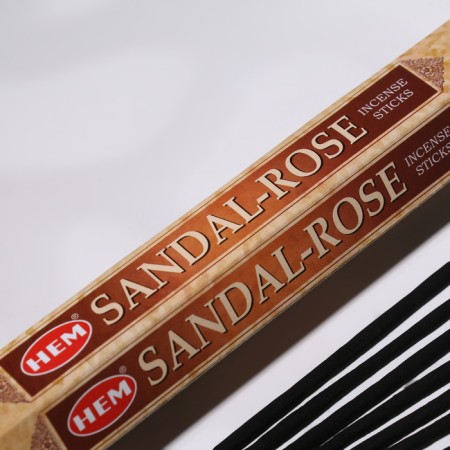 Incense hem "Sandal Rosa. Sandal Rose", 20 wands in packaging, hexagon-1