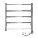 Domoterm electric heated towel rail "Calipso", 500 x 500 mm, 5 crossbars, right, chrome