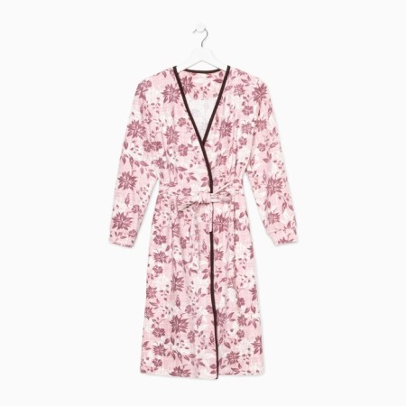 Women's bathrobe, powder color, size 50-4