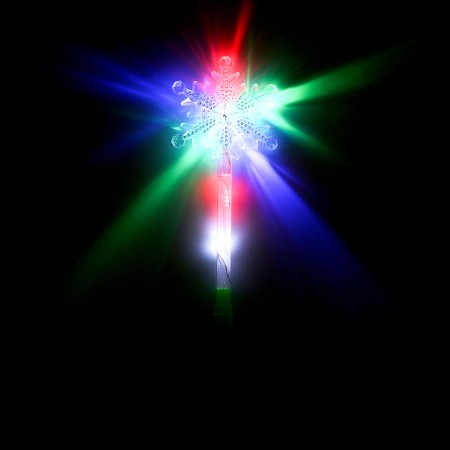 Light rod "Snowflake", green color-5