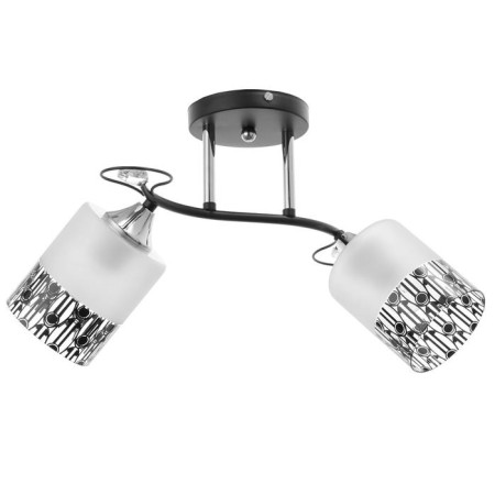 Chandelier gallop 890521 2x60W E27 black/matte white with black pattern-1