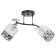 Chandelier gallop 890521 2x60W E27 black/matte white with black pattern