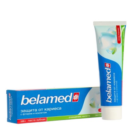 Paste toothpot Belamed protection against caries with fluorine and xilish, 135g