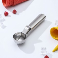 Spoon for ice cream of the elite, 18 cm, silver color