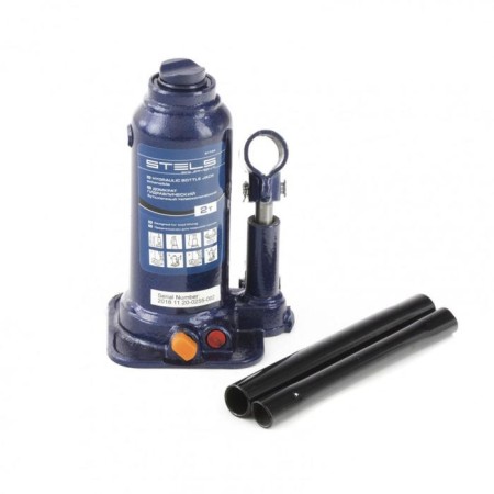 Hydraulic jack stels 51144, bottle, telescopic, 2 tons, h lifting 170-380 mm
