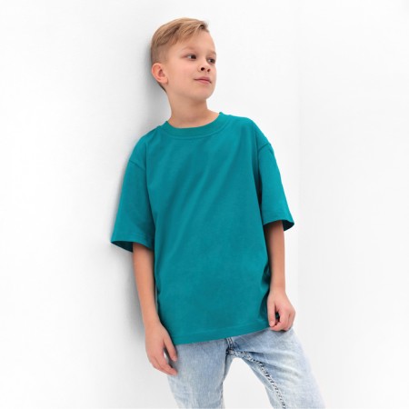 Children's Minaku T -shirt, turquoise color, height 134 cm-2