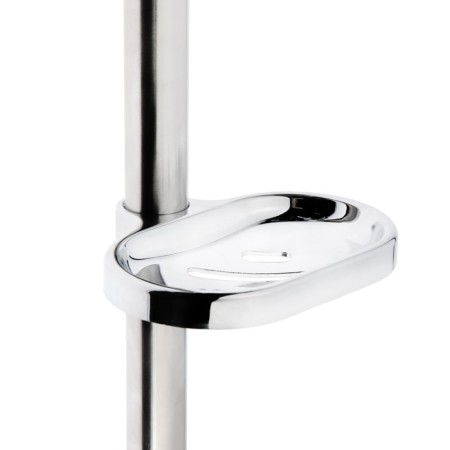 Showing Strait Zein S01, with a plastic soap dish, a turning holder, satin-3