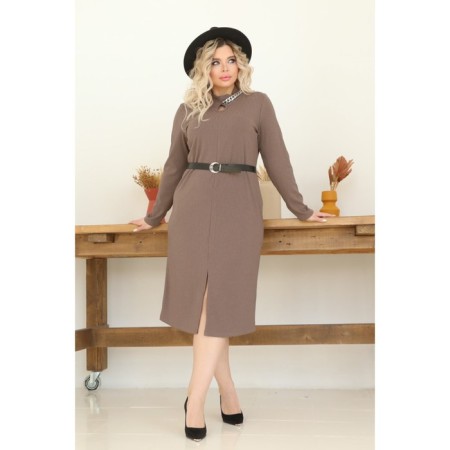 Women's dress, size 52, brown color-14